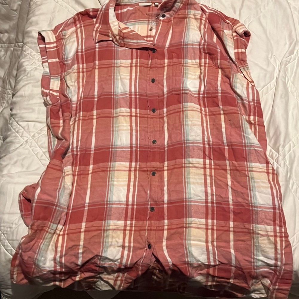 Cute Plade Red and white Dress